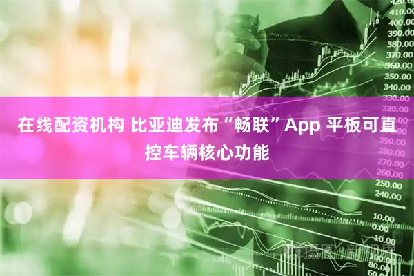 在线配资机构 比亚迪发布“畅联”App 平板可直控车辆核心功能