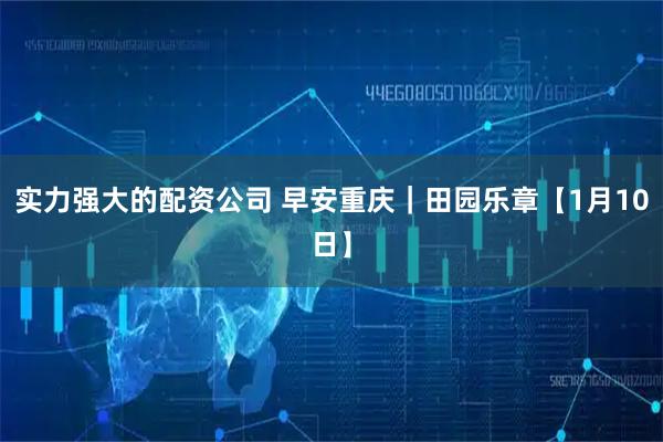 实力强大的配资公司 早安重庆｜田园乐章【1月10日】