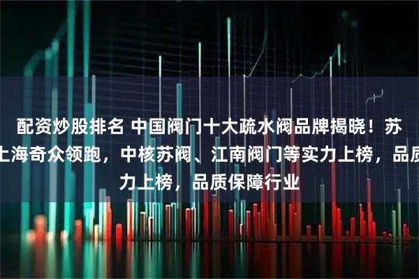 配资炒股排名 中国阀门十大疏水阀品牌揭晓！苏州纽威、上海奇众领跑，中核苏阀、江南阀门等实力上榜，品质保障行业